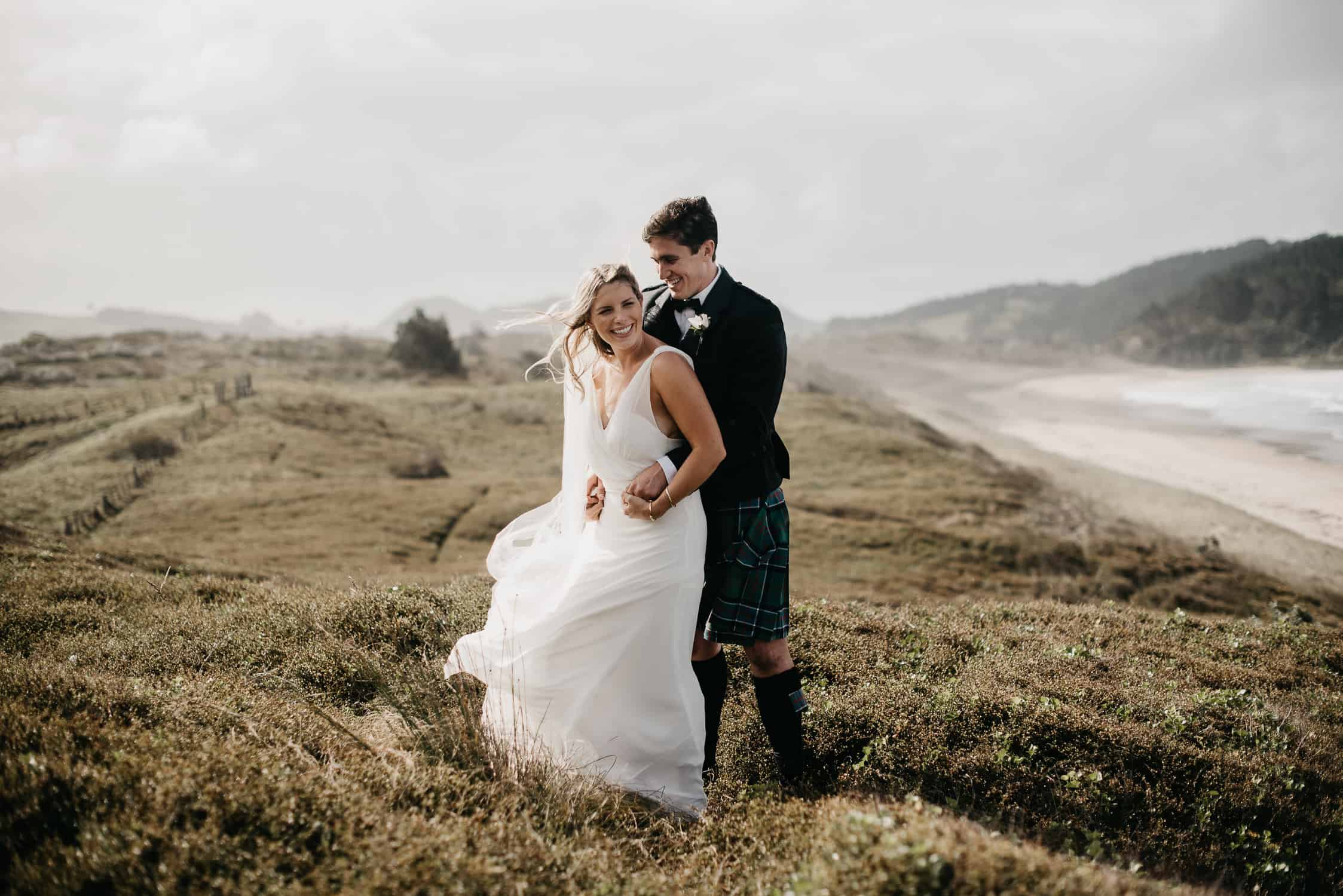 Hot Water beach wedding